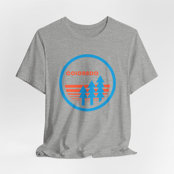 Colorado T Shirt - Retro Trees Colorado Tee