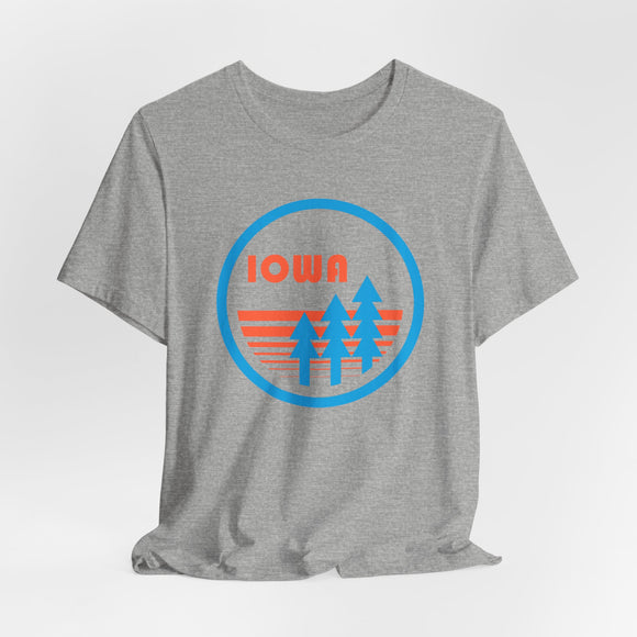 Iowa T Shirt - Retro Trees Iowa Tee