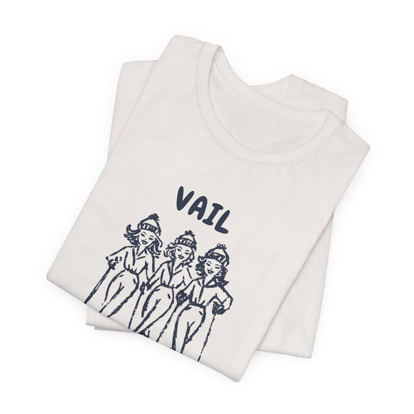 Vail, Colorado Ski Babes T‑Shirt — Retro Skiing Graphic Tee