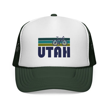 Buy dark-green Utah Retro Bike Trucker Hat - Vintage Style Utah Cap