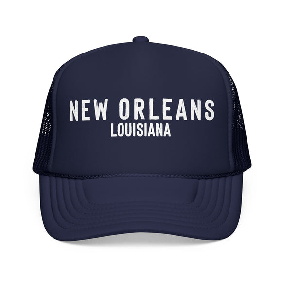 New Orleans, Louisiana Trucker Hat - Foam New Orleans Cap
