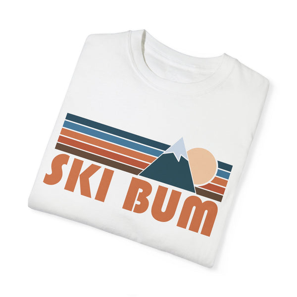 Ski Bum Graphic Tee, Comfort Colors Retro Unisex T shirt, Mountain Adventure Shirt