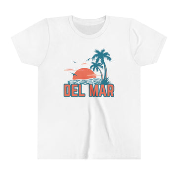 Del Mar, California Youth Shirt - Retro Palm Tree Del Mar Kid's T-Shirt - 0