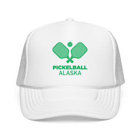 Buy white Alaska Pickleball Trucker Hat - Foam Alaska Cap