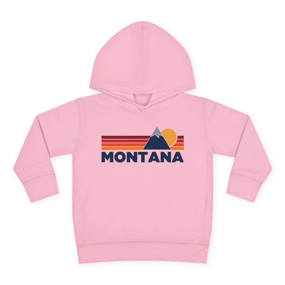 Montana Toddler Hoodie - Unisex Mountain Pullover Sweatshirt, Kids Hooded Jumper, Montana Souvenir