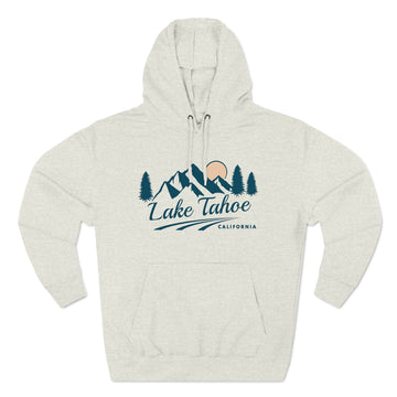 Buy oatmeal-heather Premium Lake Tahoe, California Hoodie - Unisex Lake Tahoe Sweatshirt