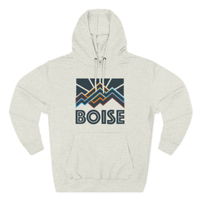 Boise, Idaho Hoodie - Retro Mountain Unisex Sweatshirt