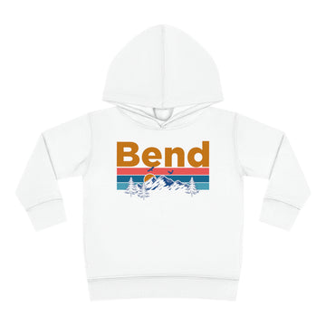 Bend Toddler Hoodie - Retro Mountain Sun Unisex Bend Toddler Sweatshirt