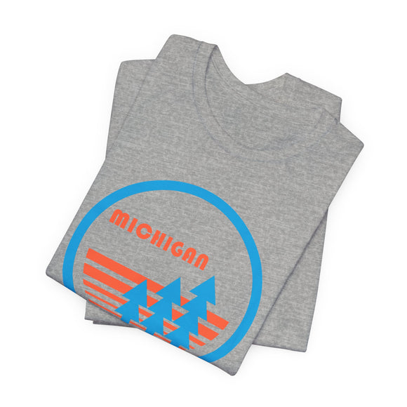 Michigan T Shirt - Retro Trees Michigan Tee