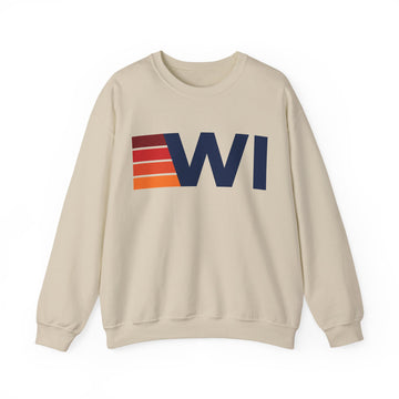 Wisconsin Retro Sweatshirt | Retro Stripes Wisconsin - 0