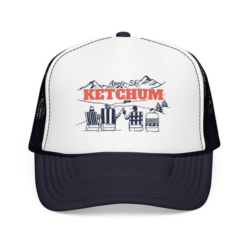 Ketchum, Idaho Après-ski Trucker Hat — Foam Mesh Cap