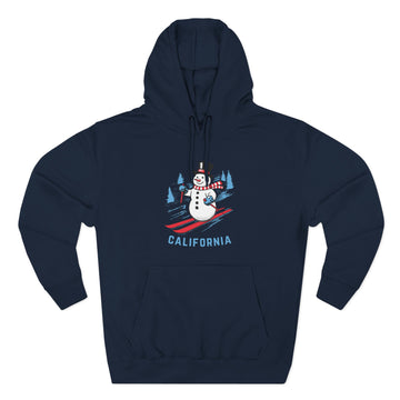 Buy navy Premium California Skiing Snowman Hoodie