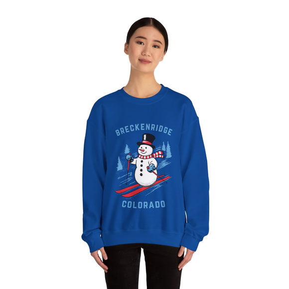 Breckenridge, Colorado Sweatshirt - Ski Snowman Graphic Crewneck