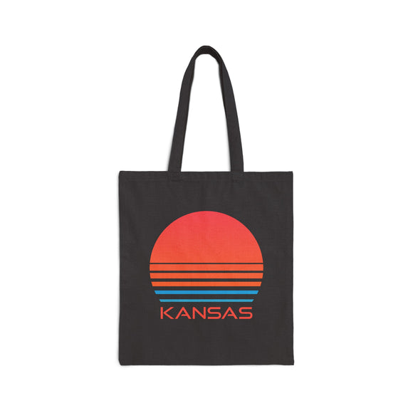 Kansas Cotton Canvas Kansas Tote Bag - Retro 80s