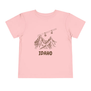 Buy pink Idaho Toddler T-Shirt — Vintage Gondola Ski Mountain Tee