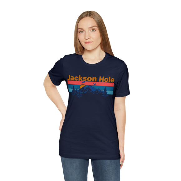 Jackson Hole, Wyoming Shirt - Mountain Sunset Unisex Jackson Hole T-Shirt