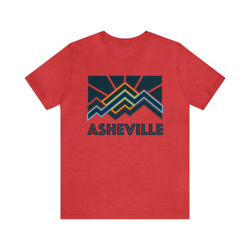 Buy heather-red Asheville, North Carolina T-Shirt - Retro Unisex Asheville Shirt
