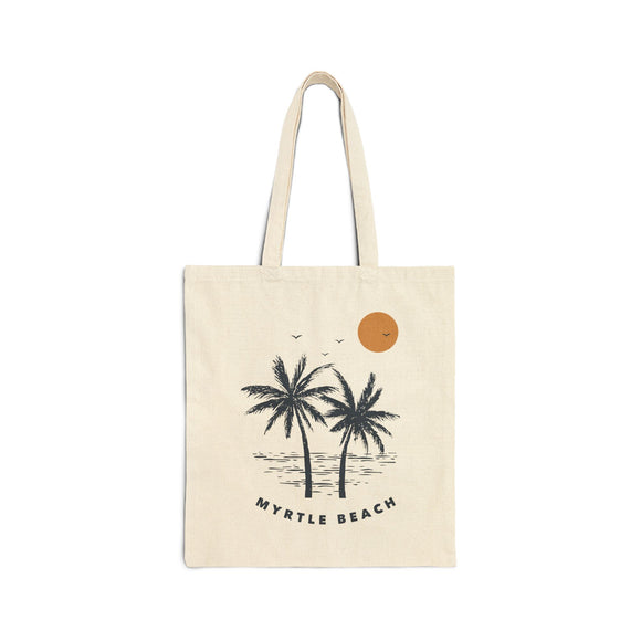 Myrtle Beach, South Carolina Tote Bag - Cotton Canvas Myrtle Beach Bag