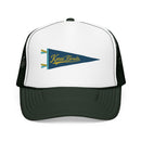 Kenai Fjords National Park Pennant Trucker Hat — Vintage Foam Mesh Cap-4