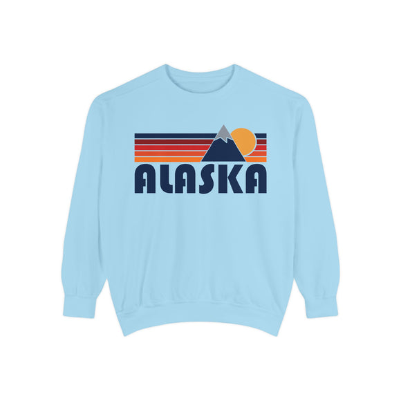 Alaska Mountain Stripes Sweatshirt | Comfort Colors - 100% Cotton