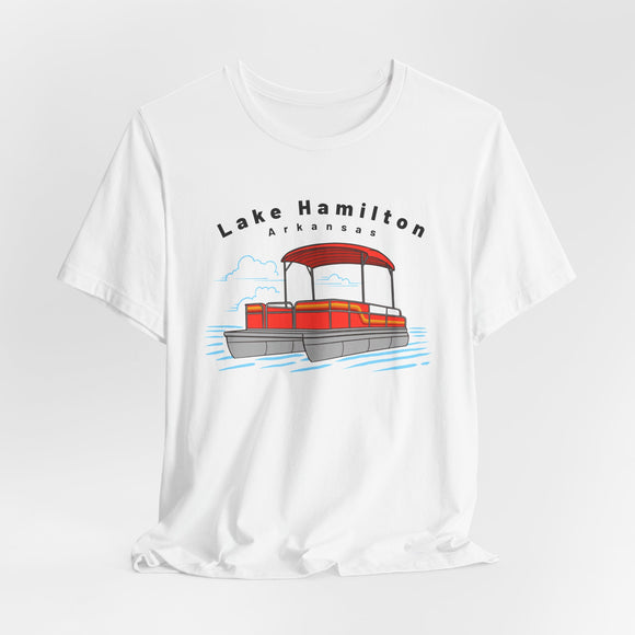 Lake Hamilton, Arkansas T Shirt - Pontoon Boat Tee