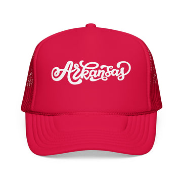 Buy red Arkansas Trucker Hat - Arkansas Cap