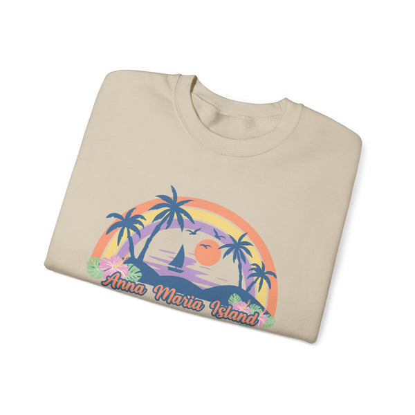 Anna Maria Island, Florida Sweatshirt - Unisex Retro Beach Crewneck Anna Maria Island Sweatshirt