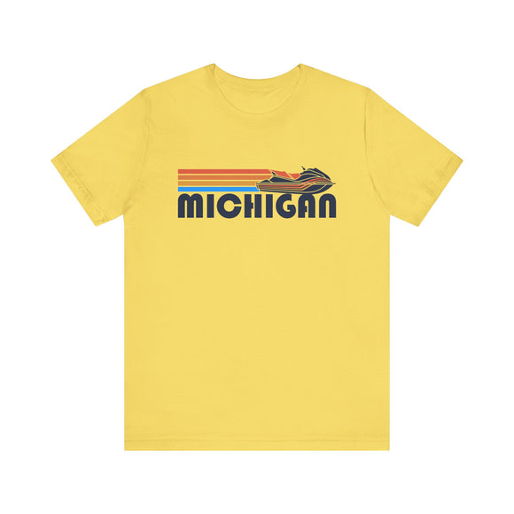 Michigan T Shirt - Retro Jetski PWC Graphic Tee