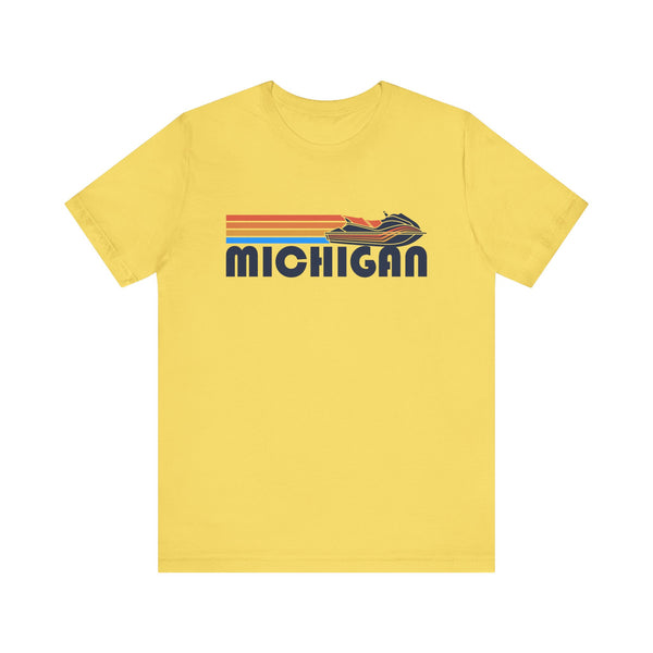 Michigan T Shirt - Retro Jetski PWC Graphic Tee