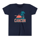 Cancun, Mexico Youth Shirt - Retro Palm Tree Cancun Kid's T-Shirt-4