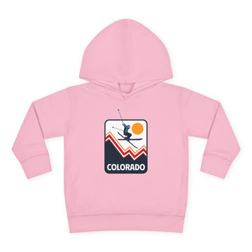 Buy pink Colorado Toddler Hoodie - Unisex Snow Skiing Fleece Pullover Sweatshirt, Winter Kids Ski Clothing, Youth Mountain Resort Apparel, Cozy Child