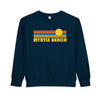 Myrtle Beach, South Carolina Toddler Sweatshirt - Retro Sun Myrtle Beach Toddler Crewneck Sweatshirt