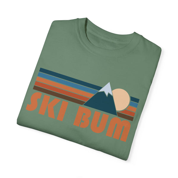 Ski Bum Graphic Tee, Comfort Colors Retro Unisex T shirt, Mountain Adventure Shirt