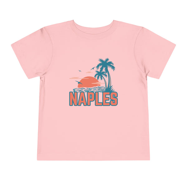 Naples, Florida Toddler T-Shirt - Retro Palm Tree Toddler Naples Shirt