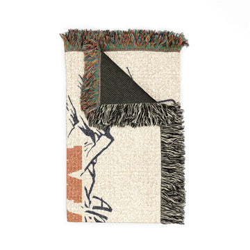 Maine Ski Town Throw Blanket | Mountain Woven Blanket - 0