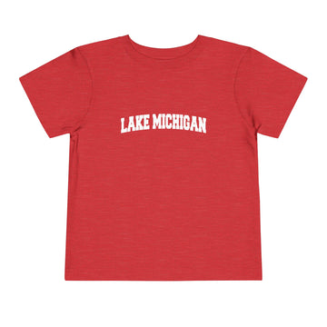 Buy heather-red Lake Michigan Toddler Graphic Tee - Kids Lake Michigan Vacation T-Shirt