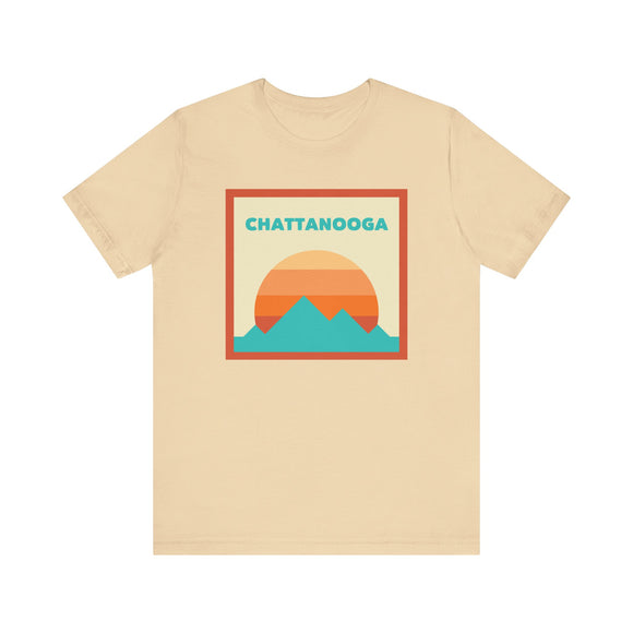 Retro Chattanooga, Tennessee T-Shirt, Mountain Sun Tee, Unisex Graphic Shirt, Vintage Chattanooga, Tennessee Top, Outdoor Adventure Clothing