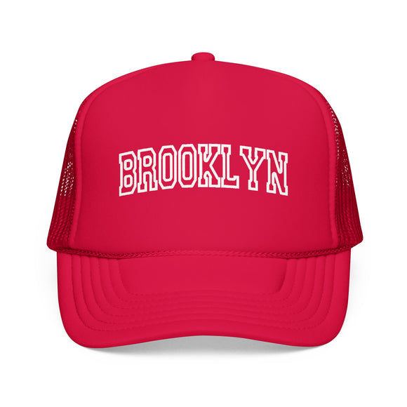 Brooklyn, New York Trucker Hat — Vintage College Foam Mesh Brooklyn Cap