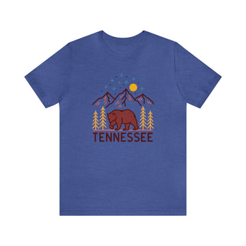 Buy heather-true-royal Tennessee T-Shirt - Retro Unisex Tennessee Shirt