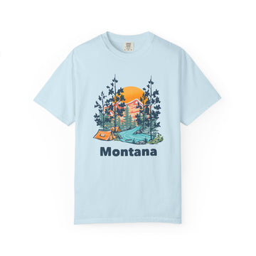 Buy chambray Montana Graphic Tee, Comfort Colors Retro Unisex T shirt