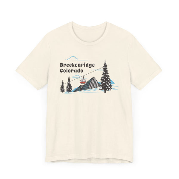 Breckenridge, Colorado T-Shirt - Retro Ski Mountain Gondola Unisex Breckenridge Shirt