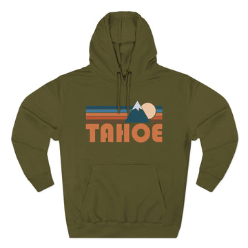 Buy army-green Tahoe, California Hoodie - Retro Mountain Unisex Sweatshirt