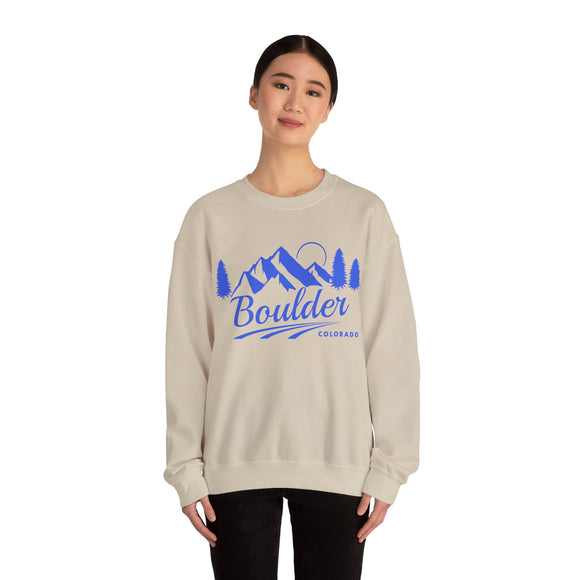 Boulder, Colorado Sweatshirt - Unisex Mountain Boulder Sweatshirt