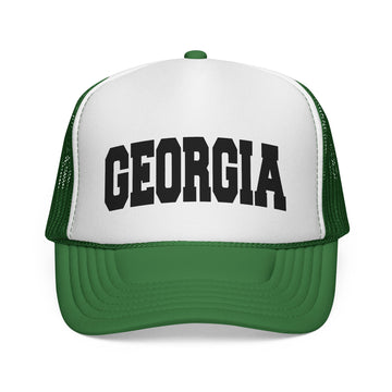 Buy green Georgia Retro Collegiate Style Trucker Hat