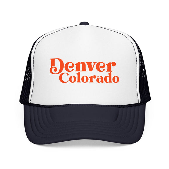 Kids Denver Colorado Retro Foam Trucker Hat - Youth Snapback