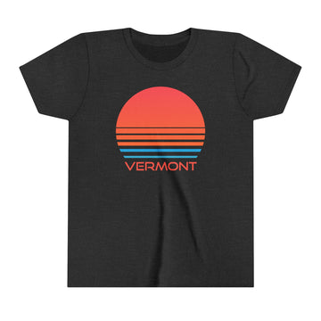 Buy dark-grey-heather Vermont Youth Shirt - Retro 80s Vermont Kid's T-Shirt