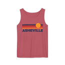 Asheville, North Carolina Retro Sunstripe Tank Top | Comfort Colors - 100% Cotton-5