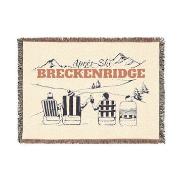 Breckenridge, Colorado Ski Town Throw Blanket | Mountain Woven Blanket