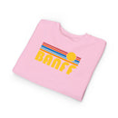 Banff, Canada Toddler Sweatshirt - Retro Sun Banff Toddler Crewneck Sweatshirt-20
