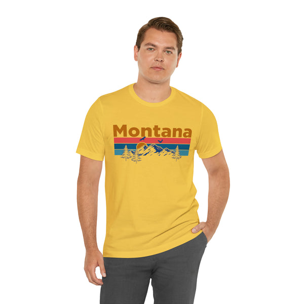 Montana T-Shirt - Mountain Sunset Unisex Montana Shirt
